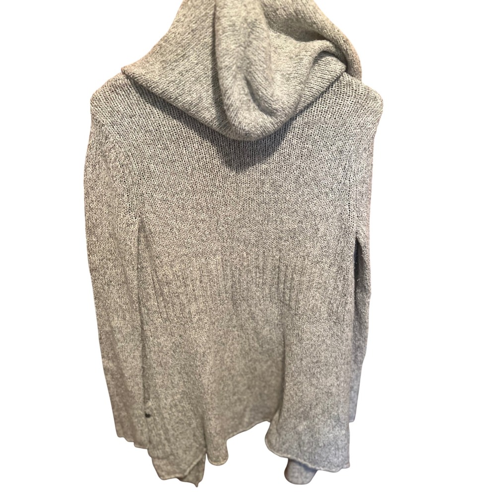 Eddie Bauer Hooded Cardigan‎ Open Front Knit Sweater Pockets Gray XS/S - Picture 2 of 8